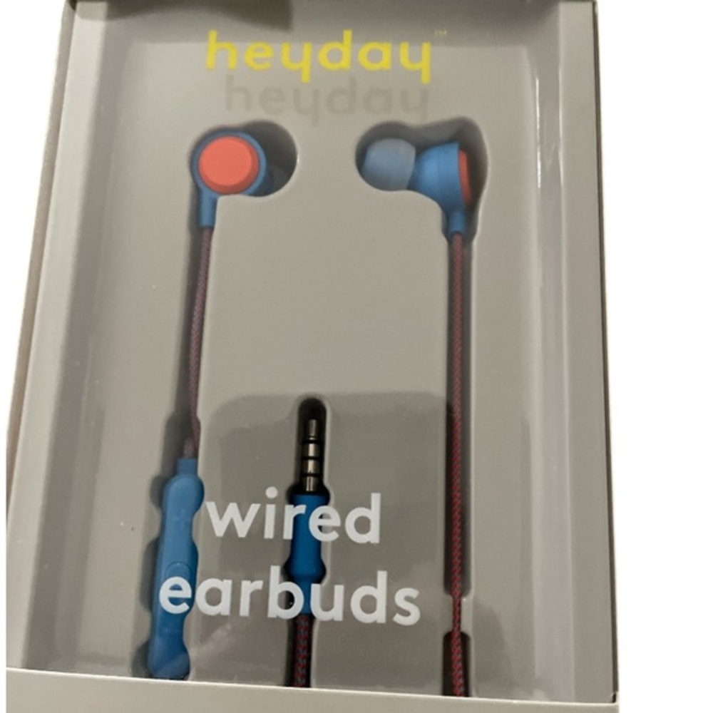Heyday Turquoise + Coral Wired Earbuds.